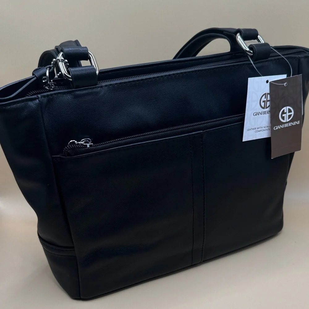 Giani Bernini Black Leather Tote